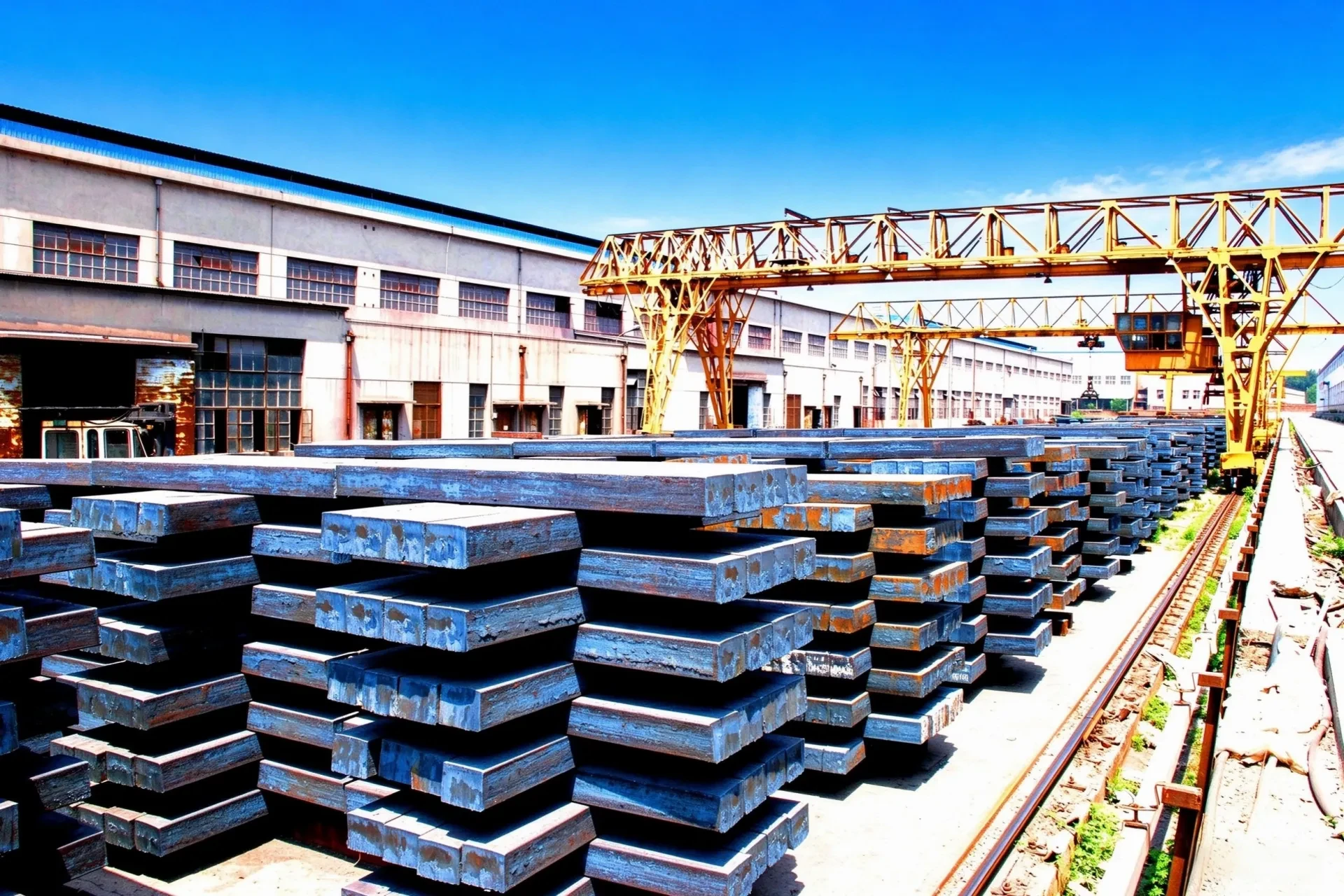 Exterior of the factory office building and production workshop