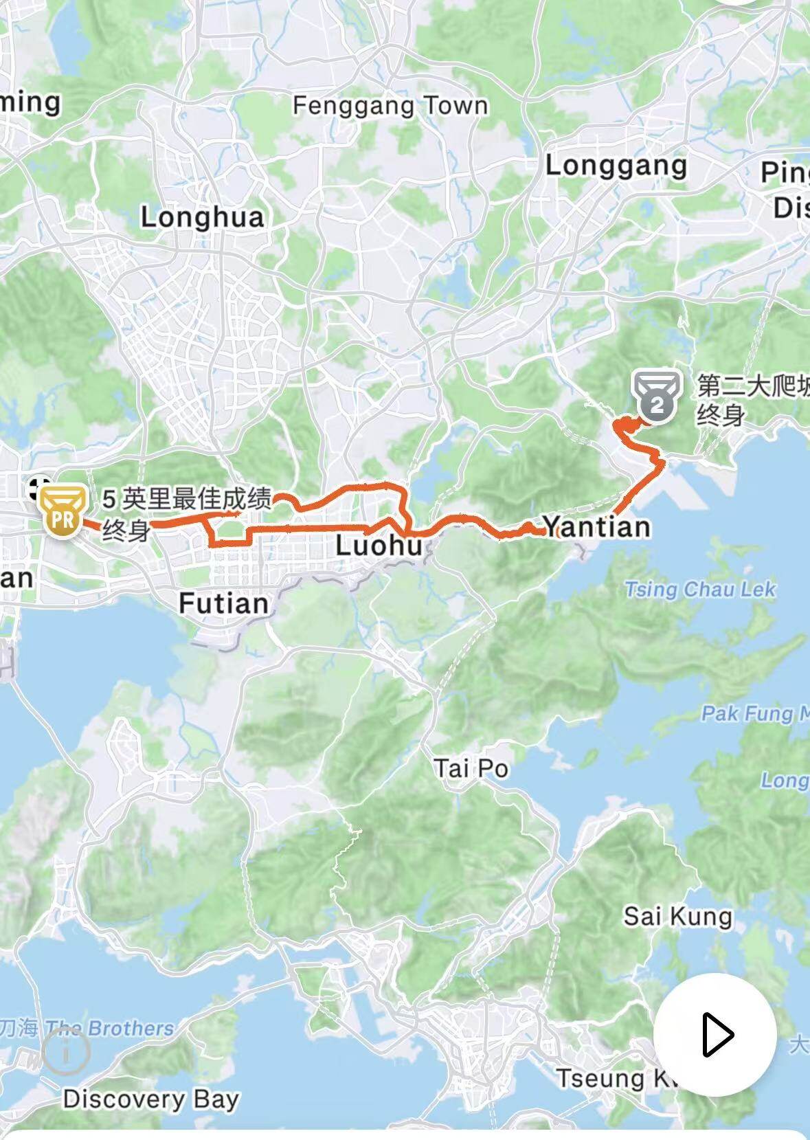 深圳骑行活动路线图