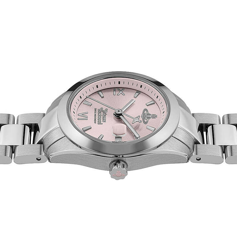 Vivienne Westwood silver watch with pink dial