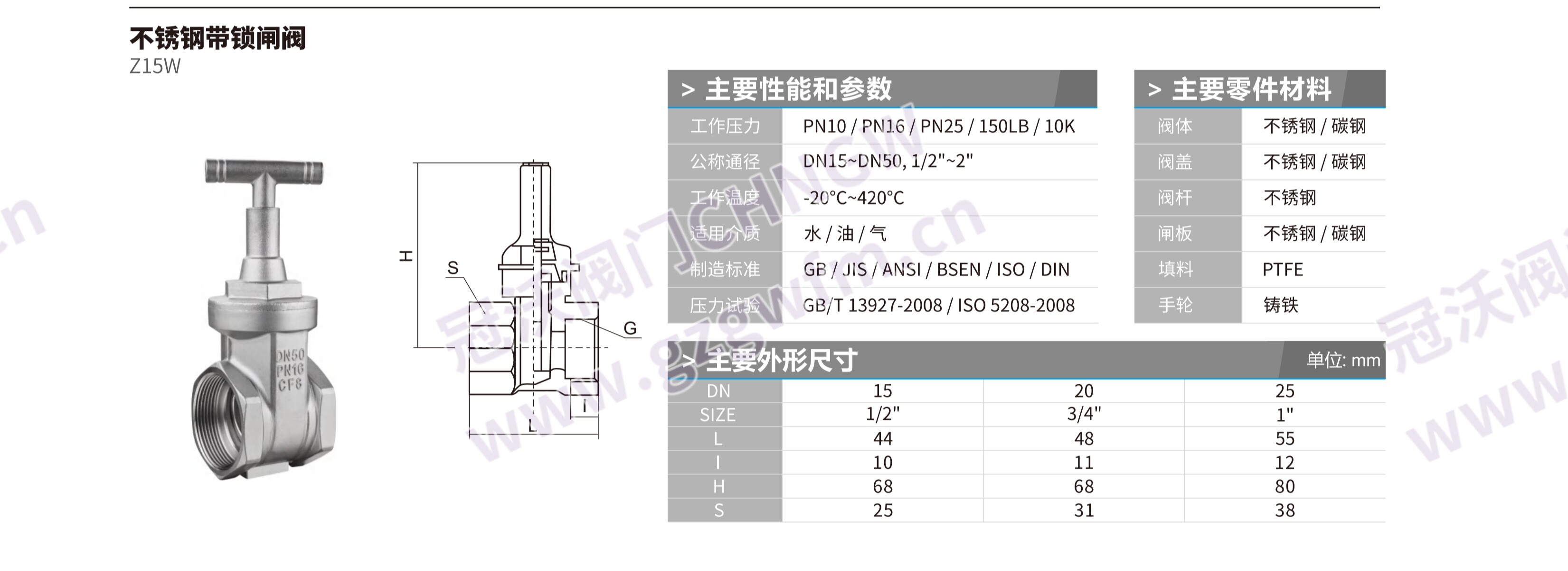 Stainless‑Steel Key‑Lock Threaded Gate Valve, Water‑Meter Front Key‑Operated Anti‑theft Gate Valve, Stainless‑Steel Female‑Thread Lockable Gate Valve, JMZ15X Stainless‑Steel Encrypted Gate Valve Technical Specifications