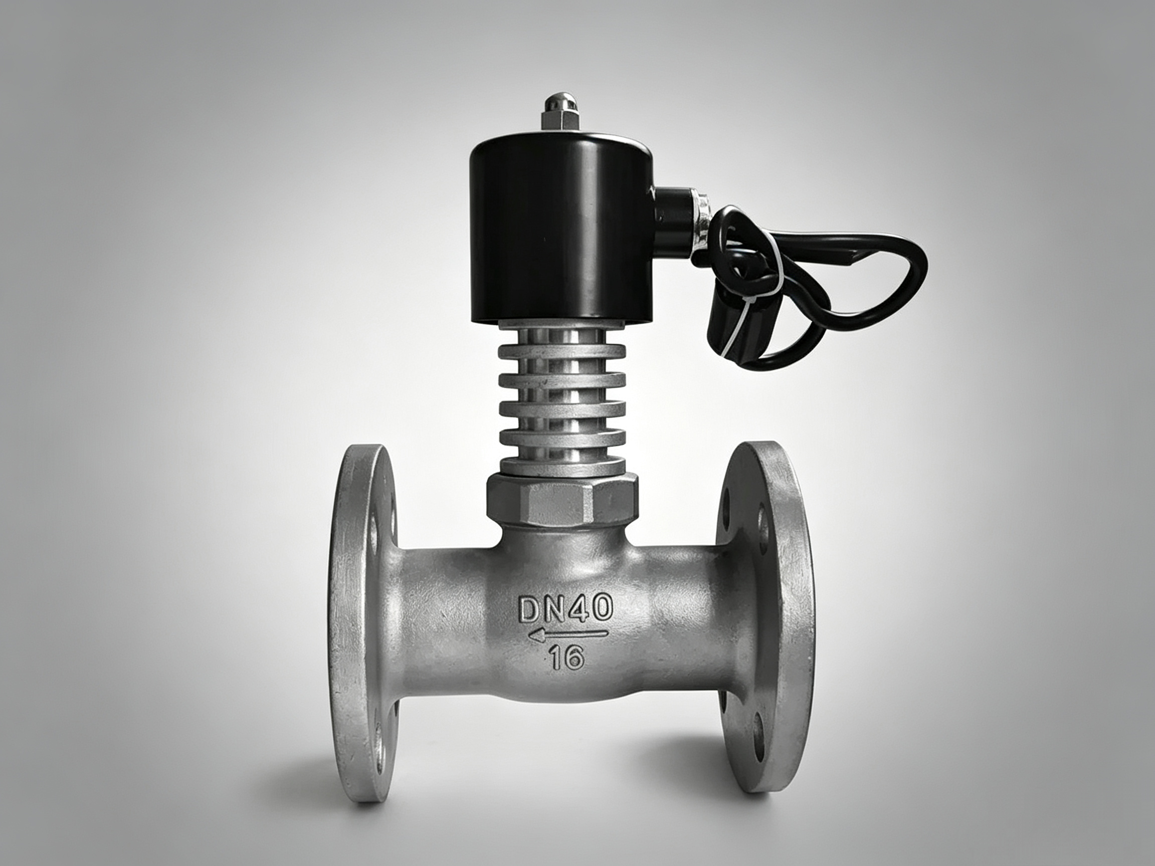 ZCG Stainless Steel Flange High Temperature 2-Way Solenoid Valve With Heat Sink