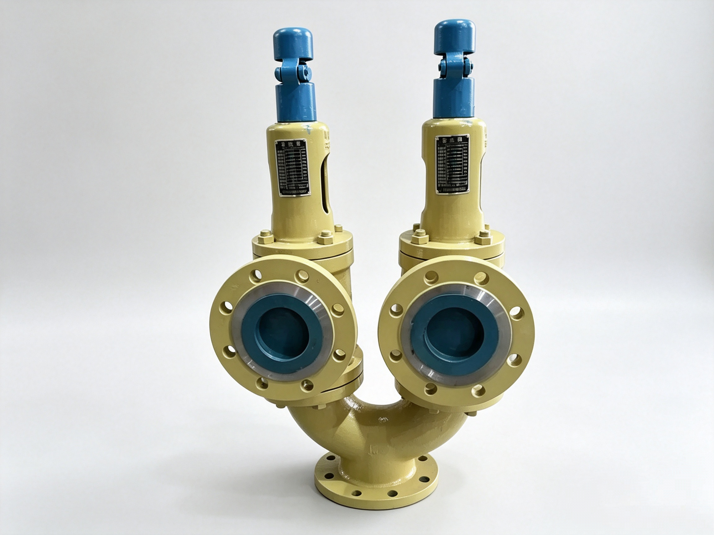 A38Y 双联弹簧全启式法兰安全阀 - 锅炉蒸汽压力容器泄压阀 GB JIS ASME