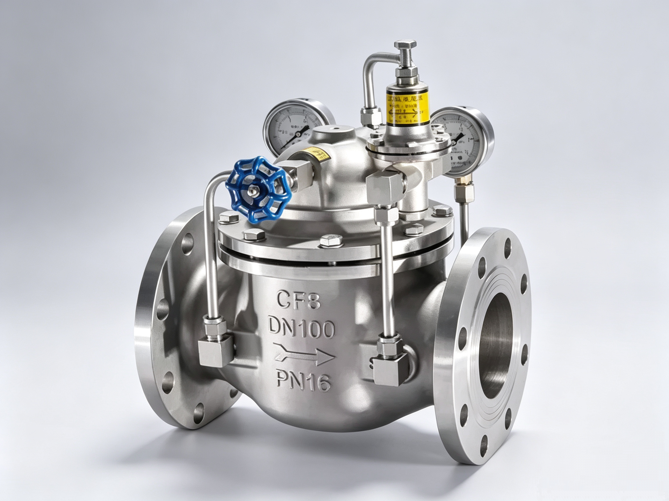 200X Stainless Steel Pressure Reducing Valve, 304 Self-operated Hydraulic Adjustable Pressure Reducing Valve, Pipeline Pressure Stabilizing Control Valve