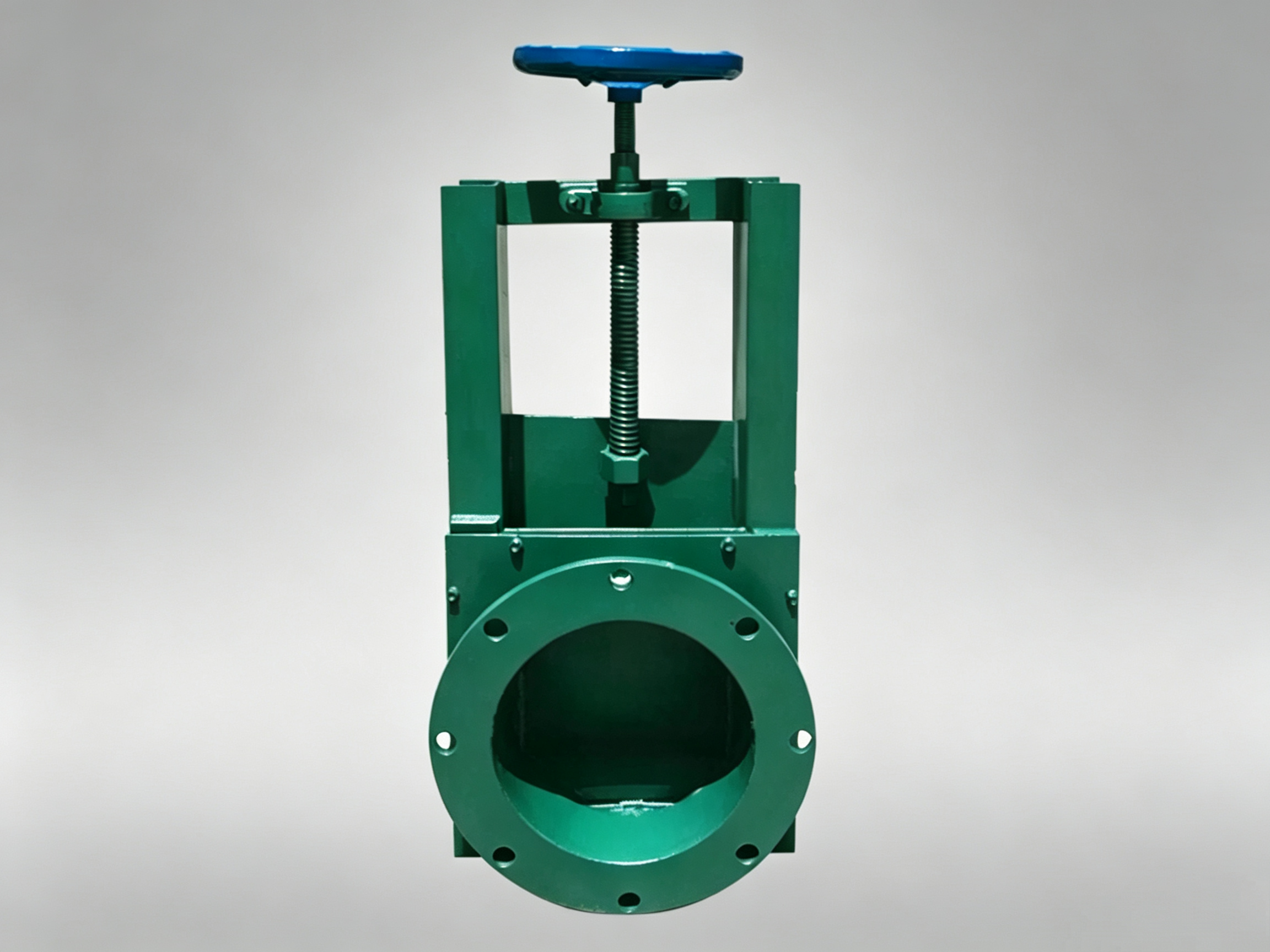Manual Round Slide Gate Valve, Carbon Steel Flanged Manual Slide Gate Valve, Manual Sluice Gate Valve For Dust, Powder And Sewage Pipeline