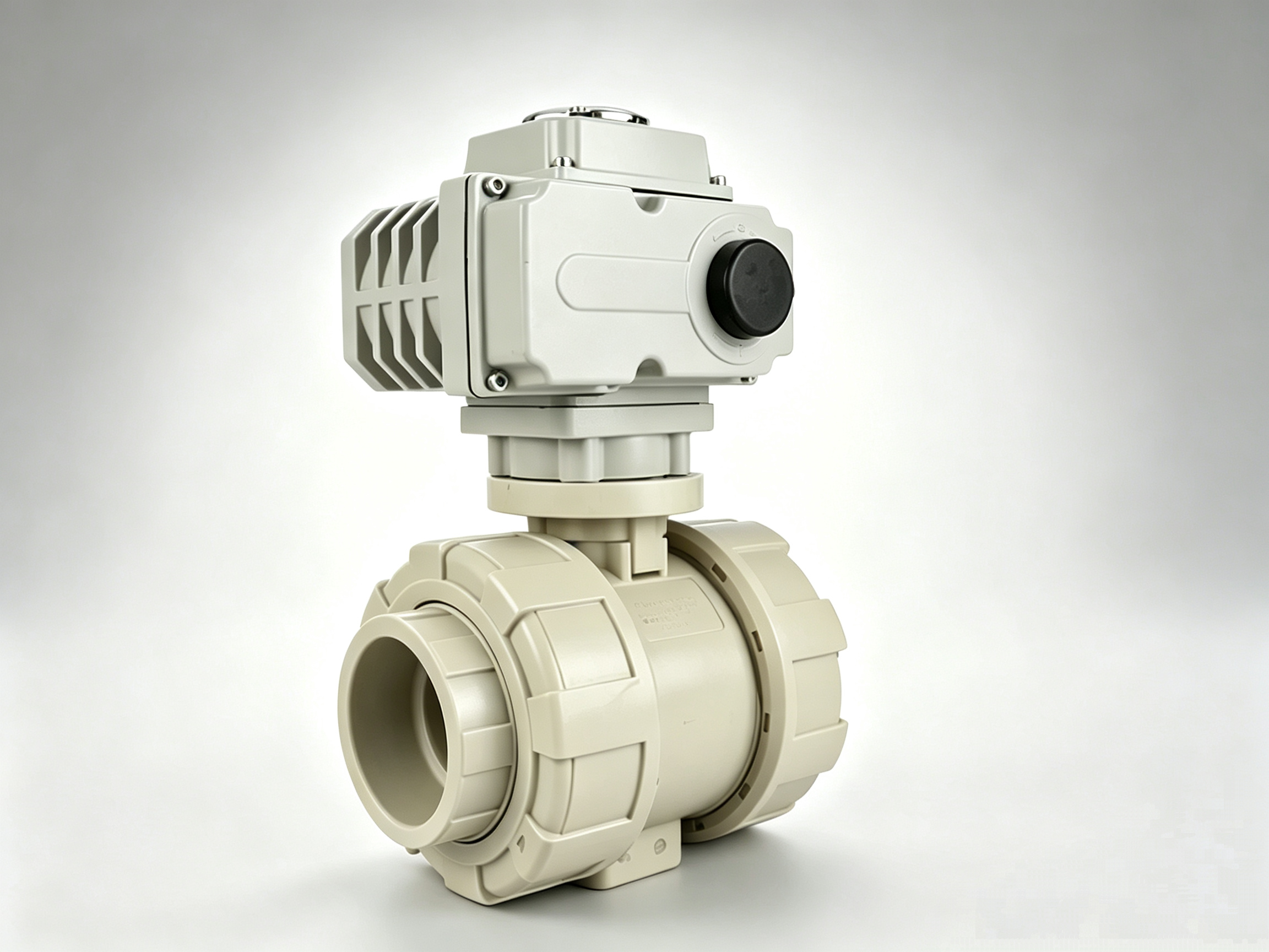 PPH pneumatic plastic ball valve UQ921F-10S double pass hot melt ball valve PPR electric pneumatic union ball valve