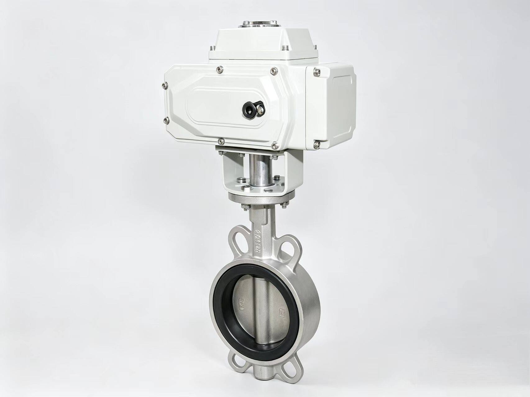 D971X‑10P D971X‑16P D971X‑150LB D971X‑5K D971X‑10R D971X‑16R不锈钢电动对夹橡胶软密封蝶阀 304/316/2205电动中线对夹蝶阀