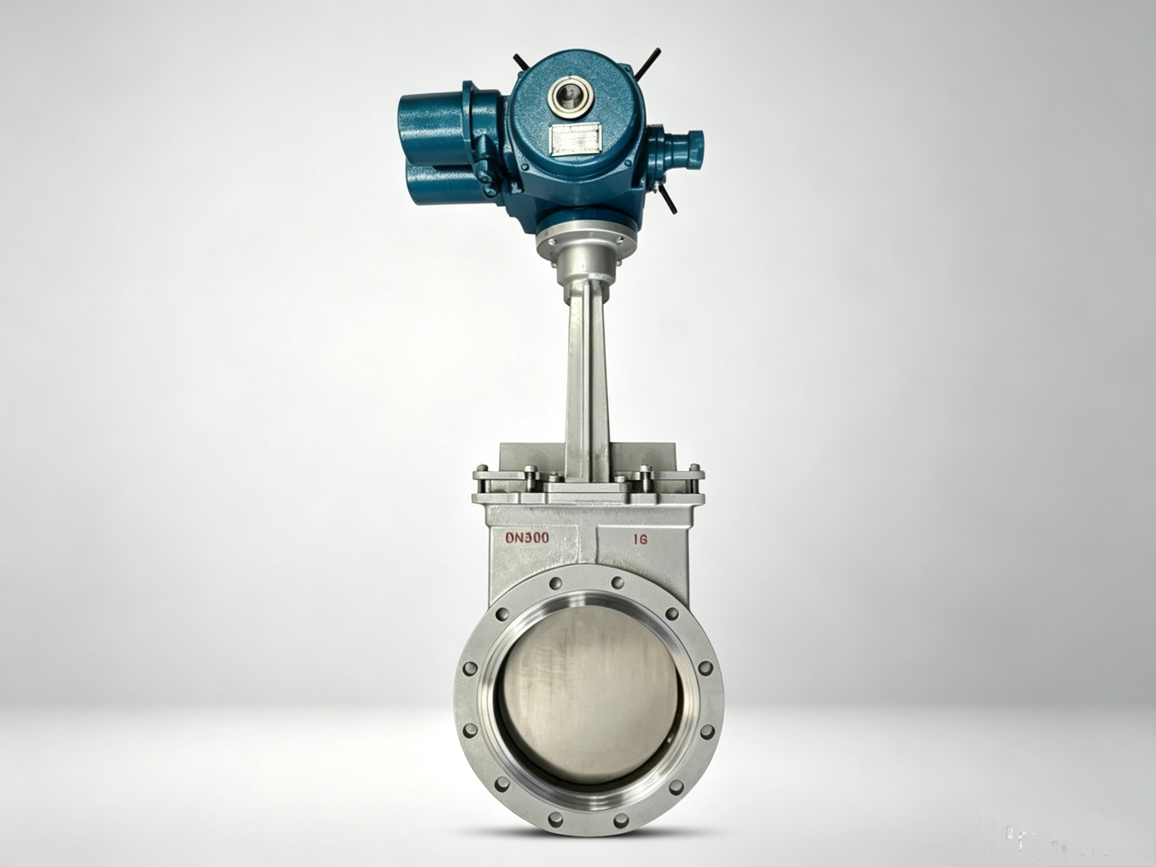 Electric stainless steel knife gate valve, electric slurry knife gate valve, electric stainless steel slide gate valve, electric wafer knife gate valve, electric slag discharge knife gate valve