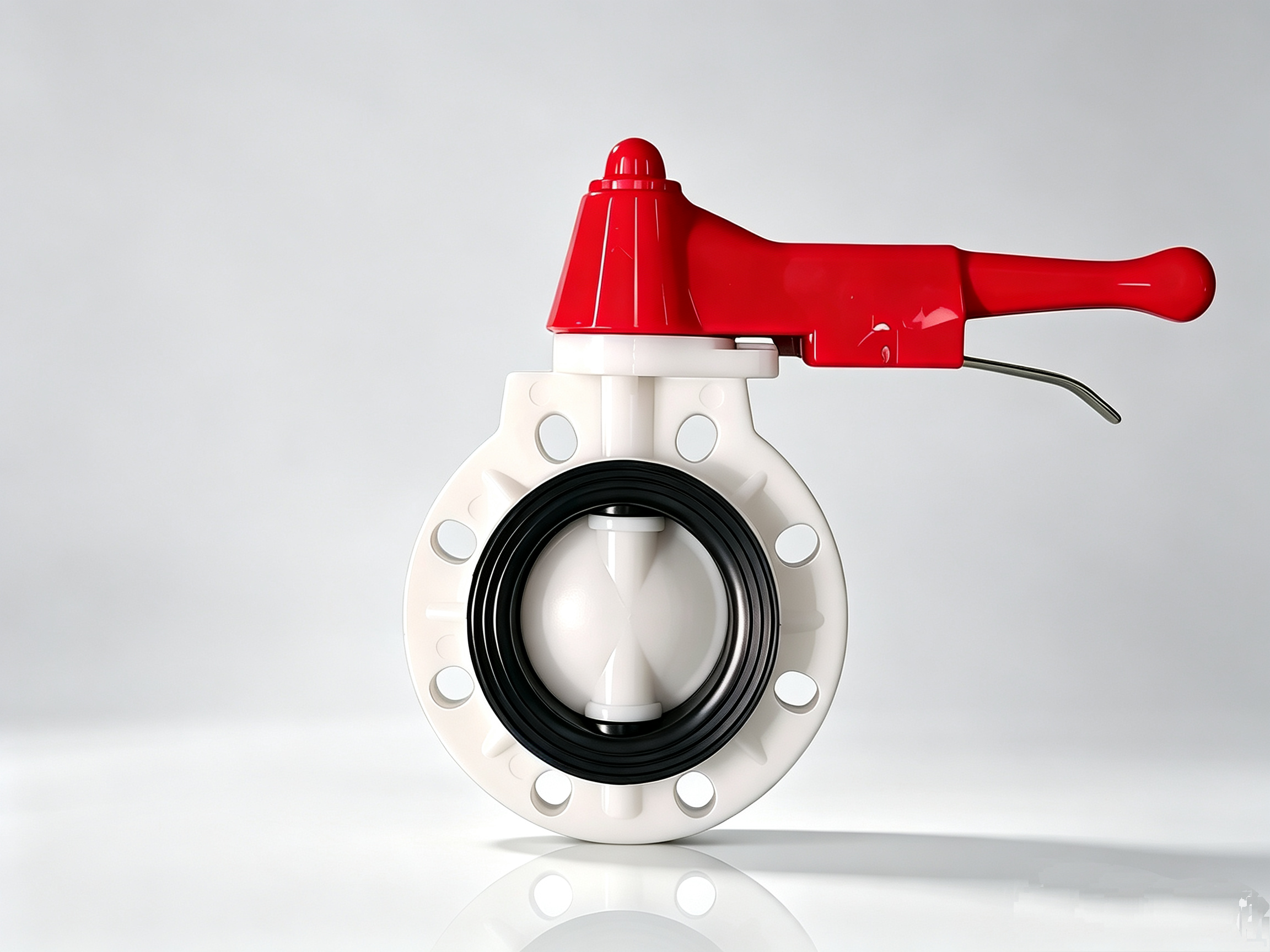 Handle plastic butterfly valve, PVC wafer butterfly valve