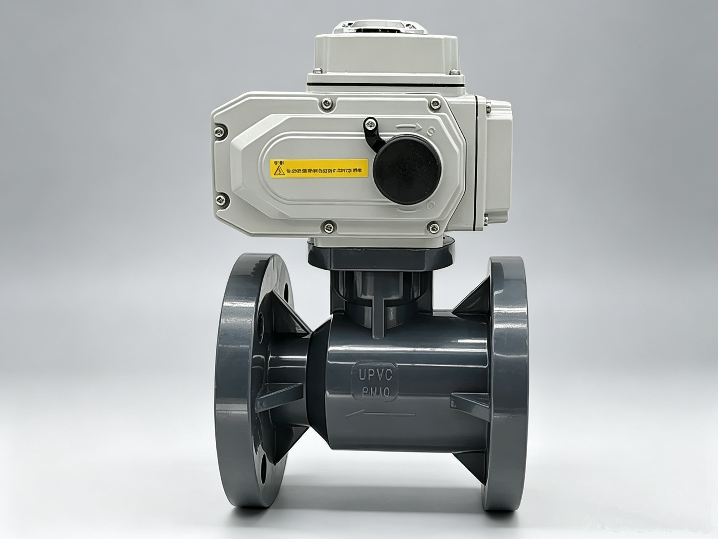 UPVC电动塑料法兰球阀 Q941F-10S16S型电动球阀 CPVC/FRPP/PVC电动法兰球阀切断阀
