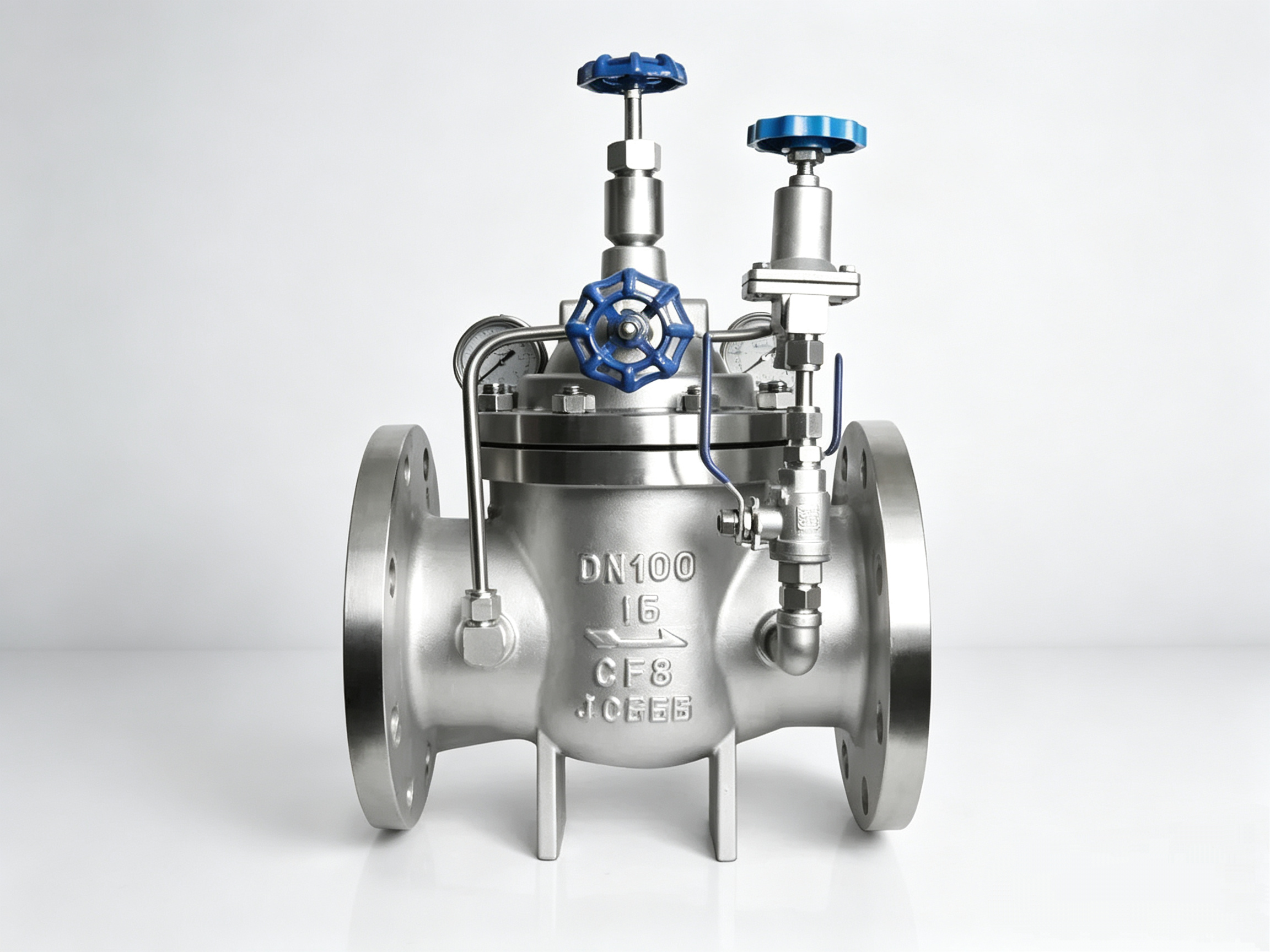 400X Stainless Steel Flow Control Valve, 400X Flow Control Valve, 400X Hydraulic Flow Control Valve, Pilot Operated Flow Regulating Valve, Pipeline Constant Flow Control Valve, 304/316/2205 Stainless Steel Flow Regulating Valve, 400X Automatic Flow Limiting Valve