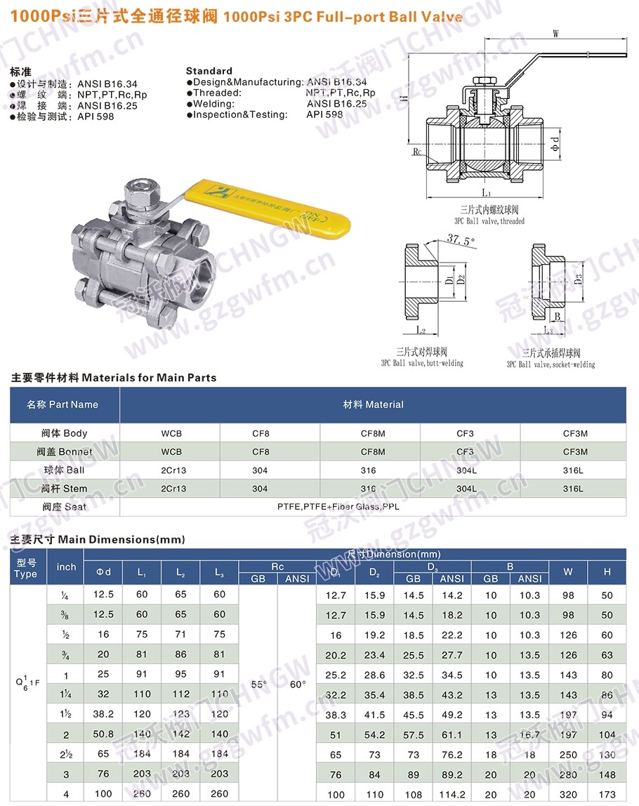 Stainless steel groove ball valve two-piece groove clamp ball valve 304/316L fire groove clamp quick installation ball valve Technical Specifications