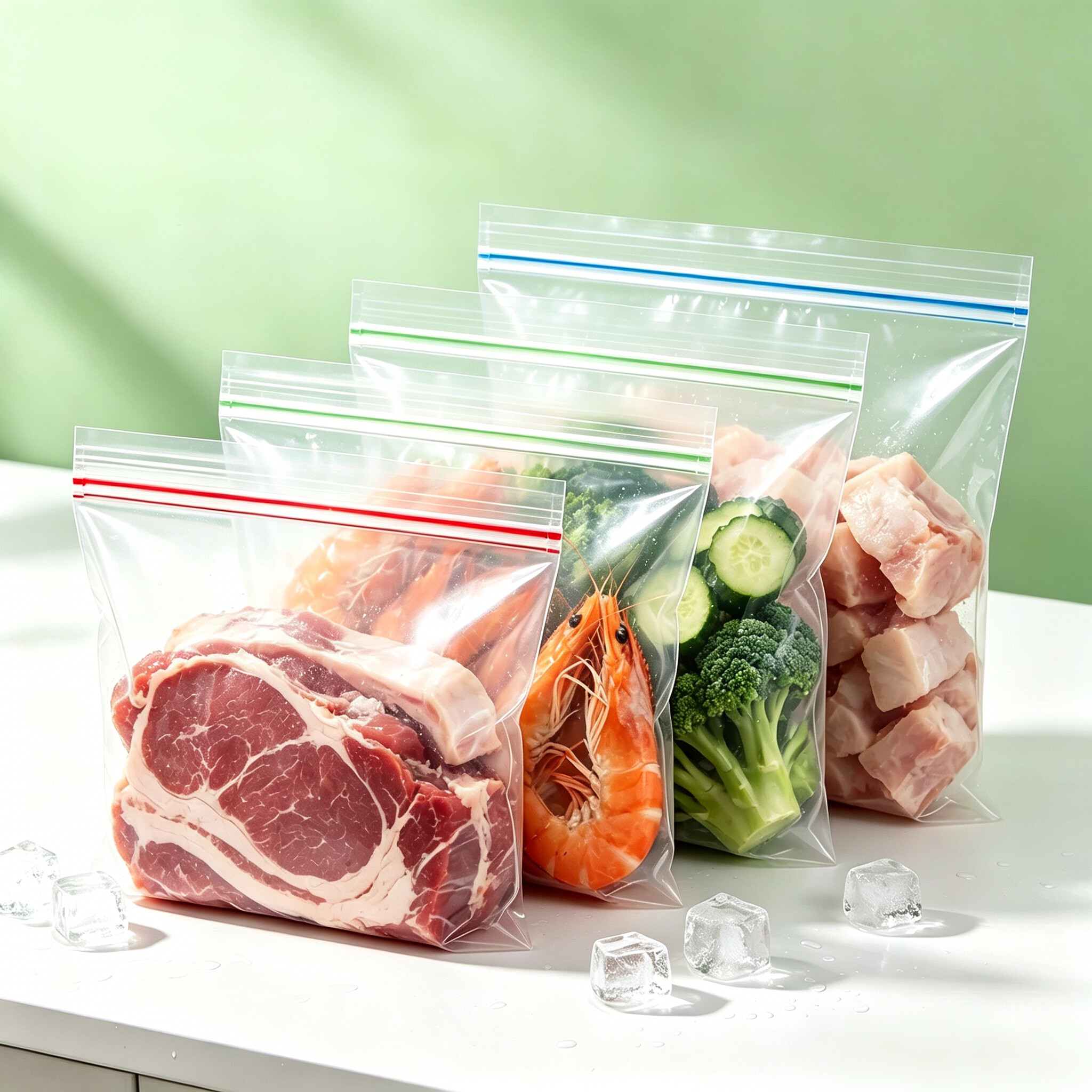 Double-zip seal bag