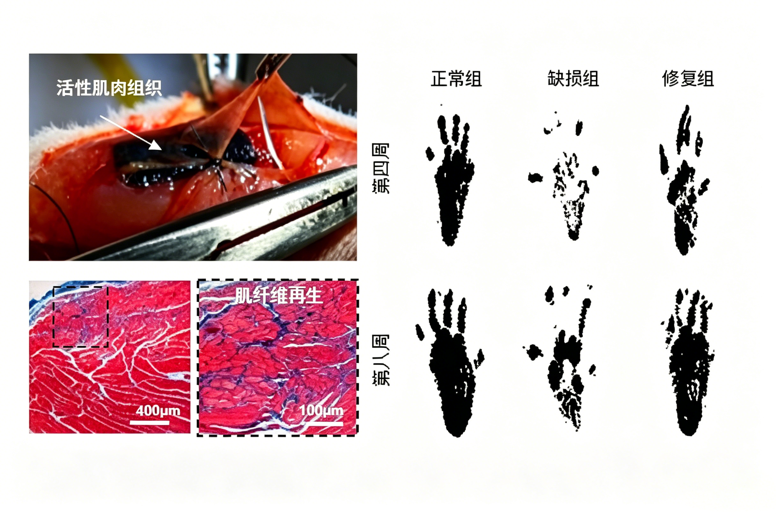 骨骼肌组织修复实验结果