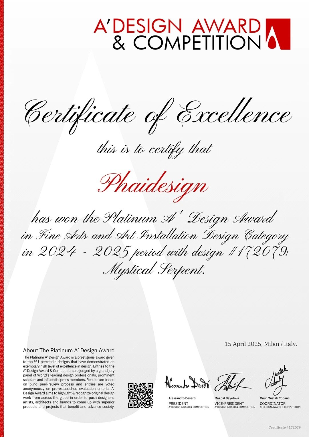 意大利 A'Design Award