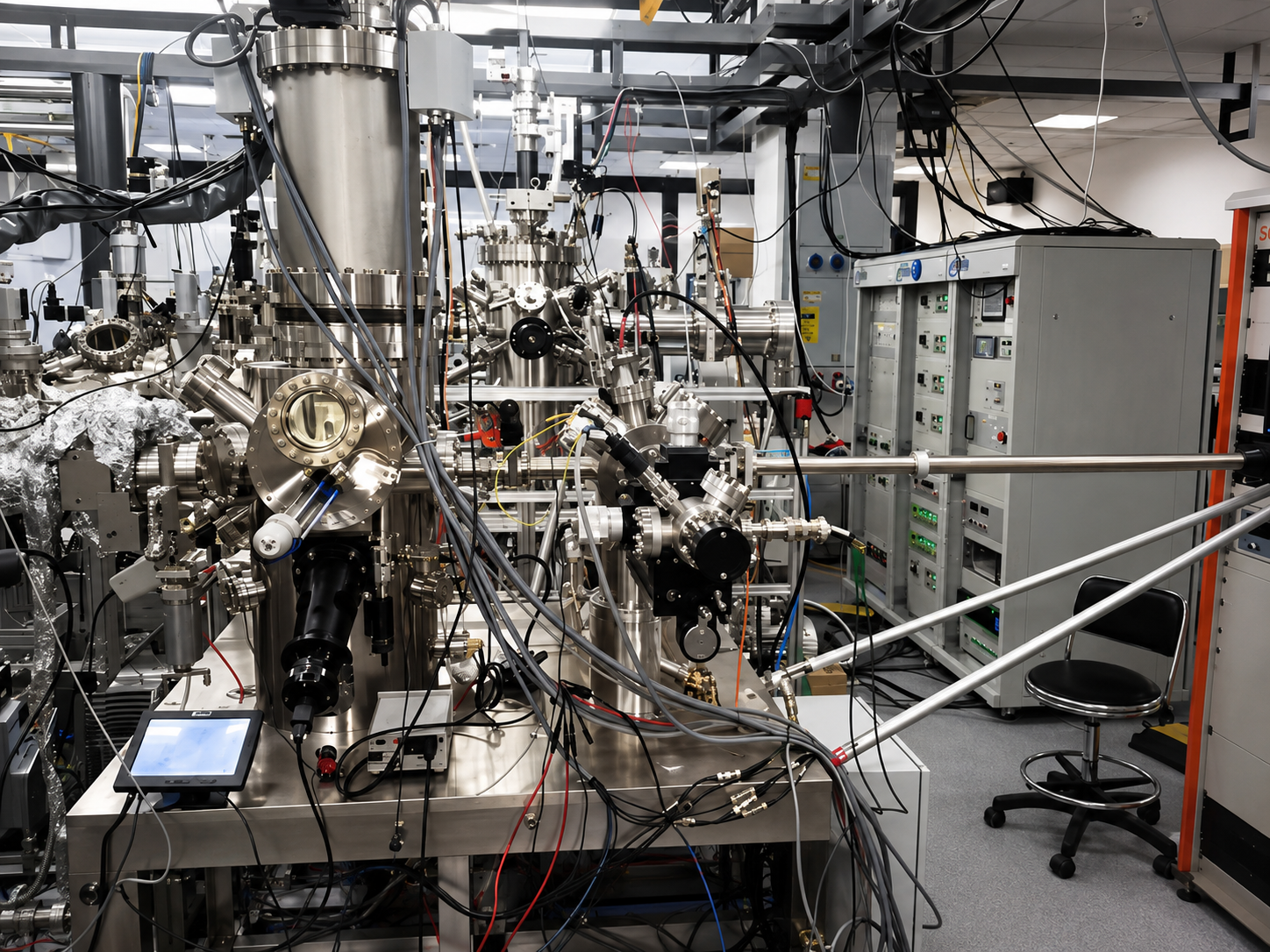 Non-contact laser heating system for STM vacuum chamber samples