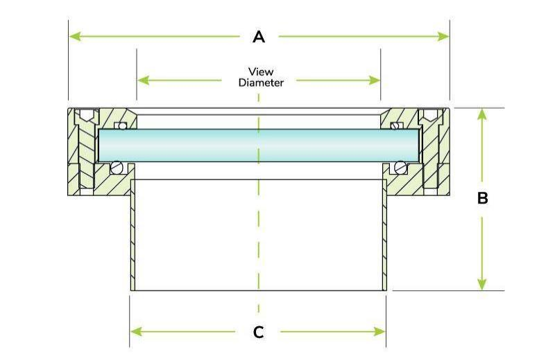 CF-type Fused Silica Window Reference Structure