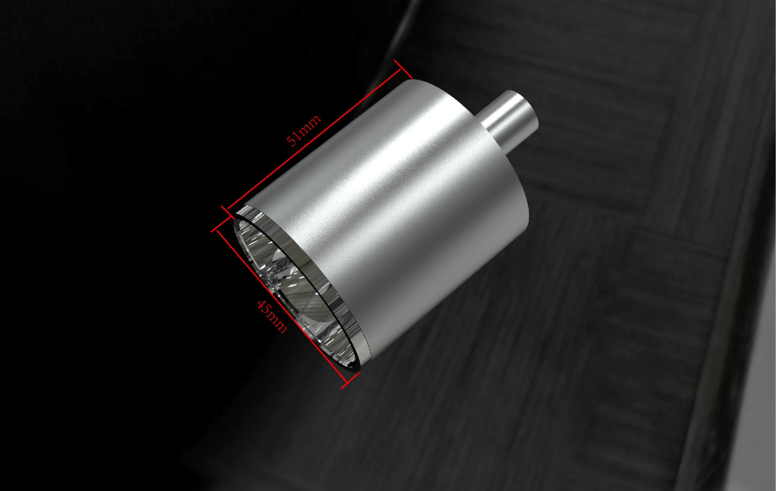 KHQ-P20/30/50 Quartz Lamp Point Heater - Main Body Dimensions Diagram