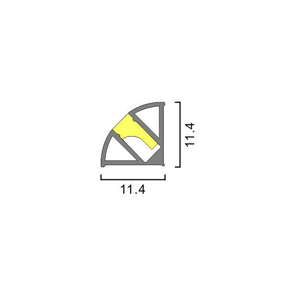 Triangular Linear Cabinet Light surface-mounted Silicone cover  thumbnail 2