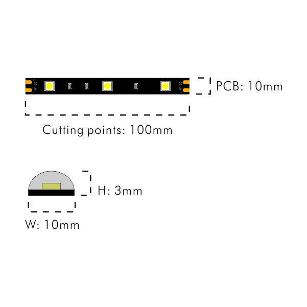 Black Silicone Coated LED Strip 12V 8W SMD5050 thumbnail 2