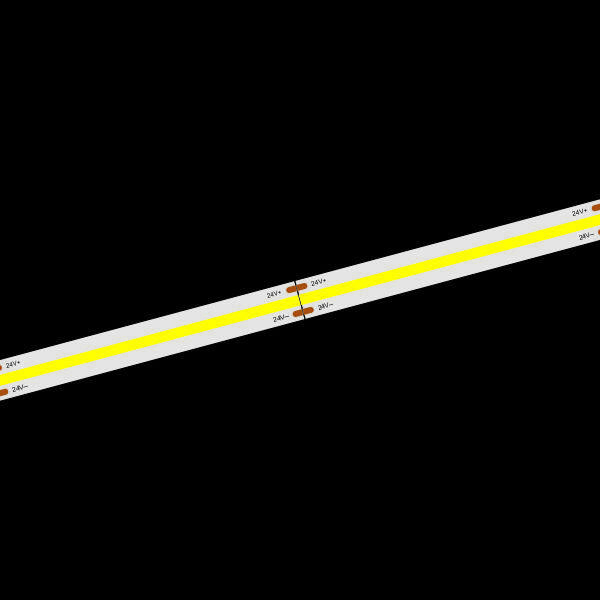 24V low voltage Red COB Strip 512LEDs/M 10W 180°
