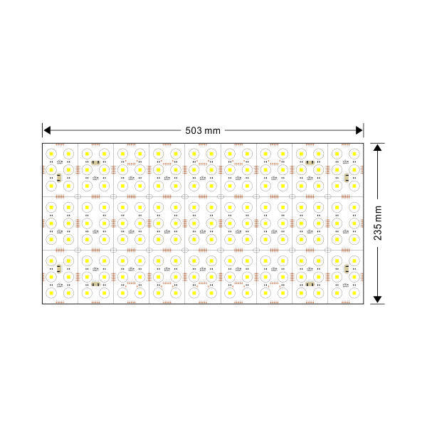 RGBW(W3000K) Backlight board 30W 24V 162LEDs IP20  thumbnail 2