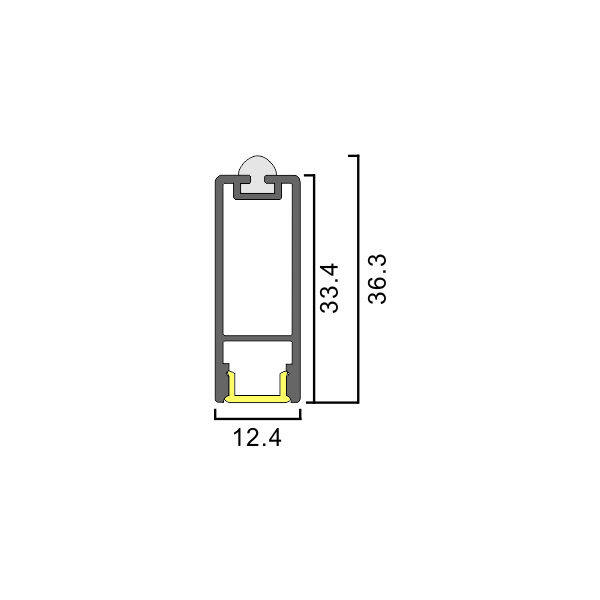 Wardrobe light PC cover Snap-Fit Installation Built‑in Sensor thumbnail 2