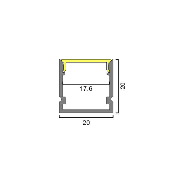 20mm luminous surface Surface‑mount & recessed ceiling light with PC cover thumbnail 2