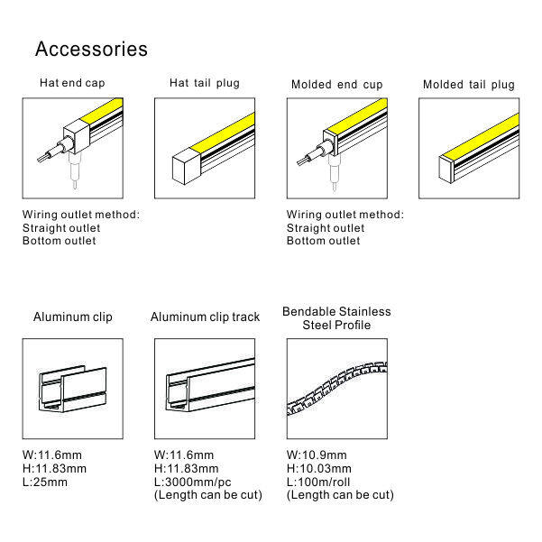 Small size 1010 Top bending led neon RGB 3000K 4000K 6000K red green blue thumbnail 3