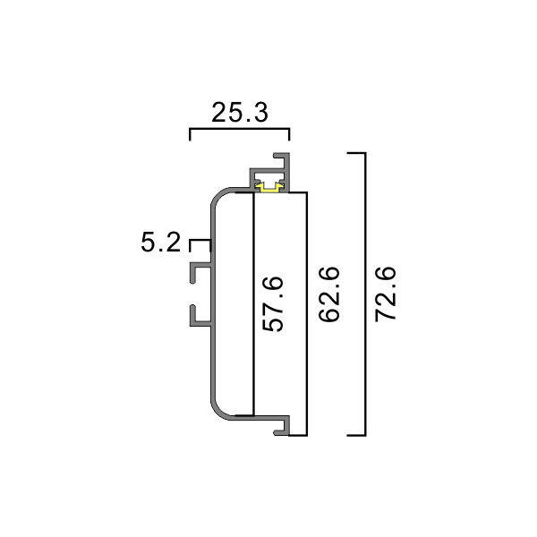 Middle Cabinet Handle-free Drawer Light Strip Bar thumbnail 2