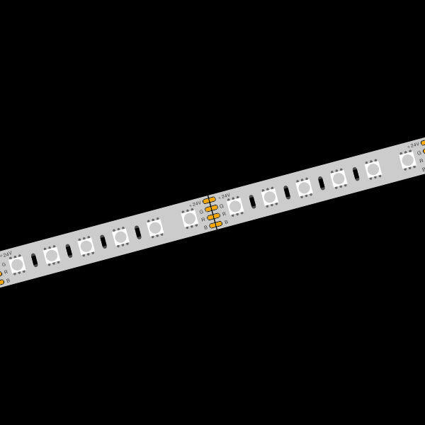 RGB Strip 120LEDs/M 3535RGB strip 24V 9.6W 8mm LED strip