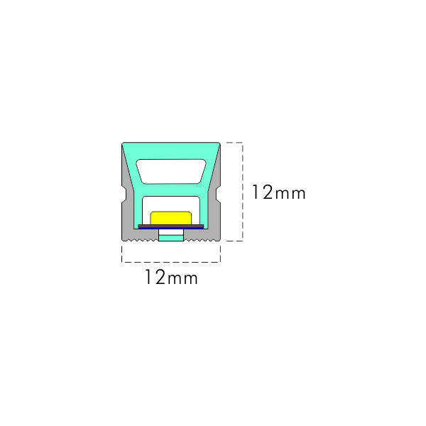 Silicone Extrusion LED neon Square 1212 RGB SPIRGB thumbnail 2