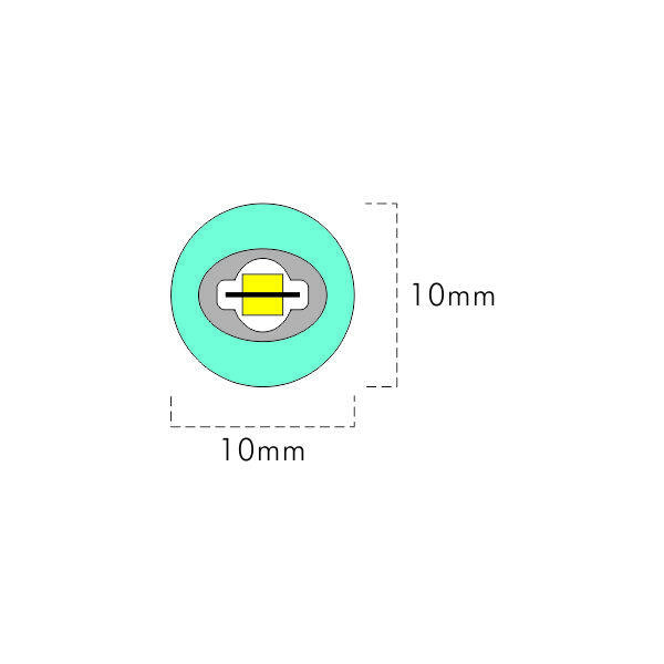 Mini neon 1010 360° illumination 24V 10W LED NEON thumbnail 2