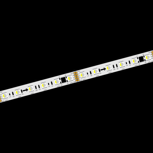 DMXRGBW LED STRIP 24V 16W 12mm DMX control protocol 84LEDs/M