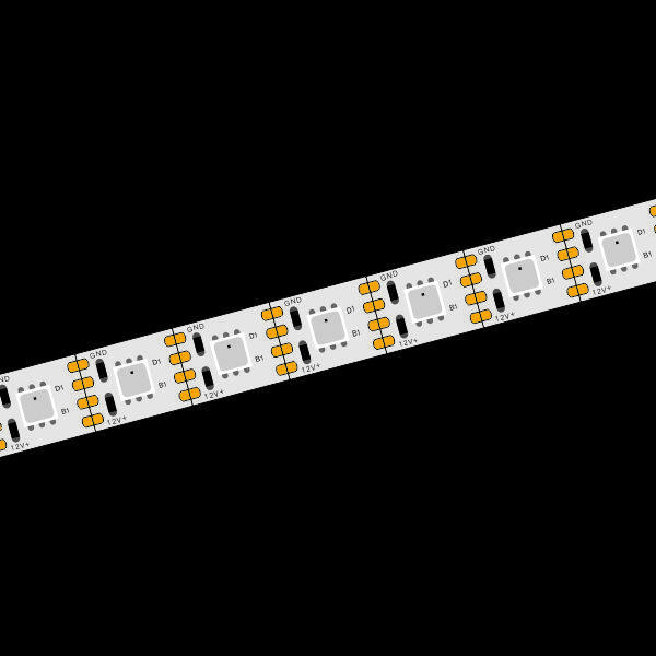 Free Cut SPI RGB LED Strip Built-in IC 12V 12W 100LEDs/M
