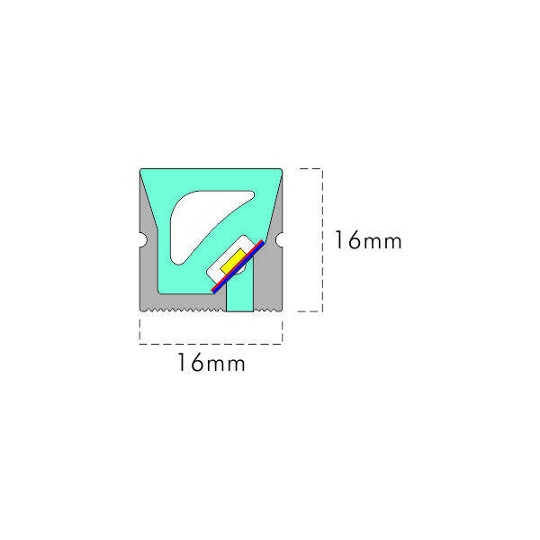 3D Silicone neon Bendable Vertically & Horizontally Square 16*16mm thumbnail 2