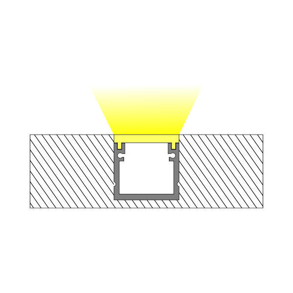 20mm luminous surface Embedded In-ground Light IP65 PC cover thumbnail 3