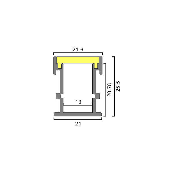 20mm luminous surface Embedded In-ground Light IP65 PC cover thumbnail 2