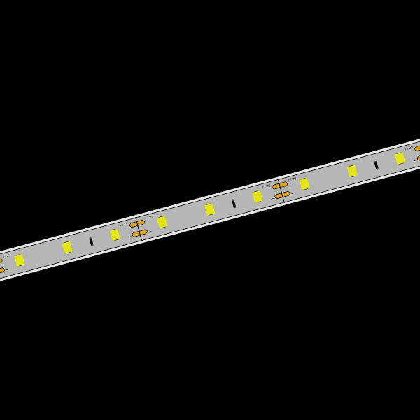 12V Silicone Solid Extrusion LED Strip 5400K 60LEDs/M PCB8MM