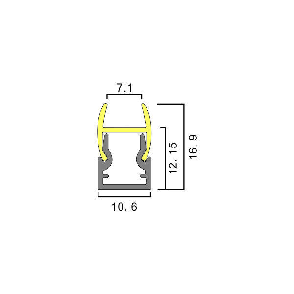 Glass shelf light Sandwiched with 8mm thick glass PC cover thumbnail 2