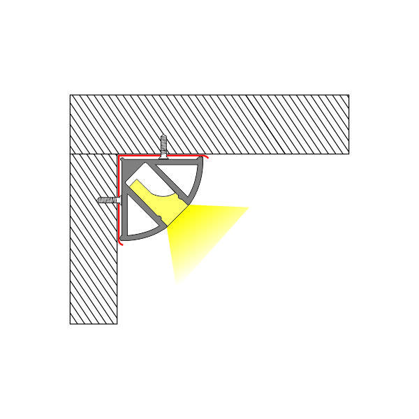 Triangular Linear Cabinet Light surface-mounted Silicone cover  thumbnail 3