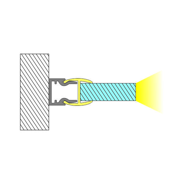 Glass shelf light Sandwiched with 8mm thick glass PC cover thumbnail 3