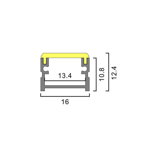 16mm luminous surface Embedded In-ground Light IP65 PC cover  thumbnail 2