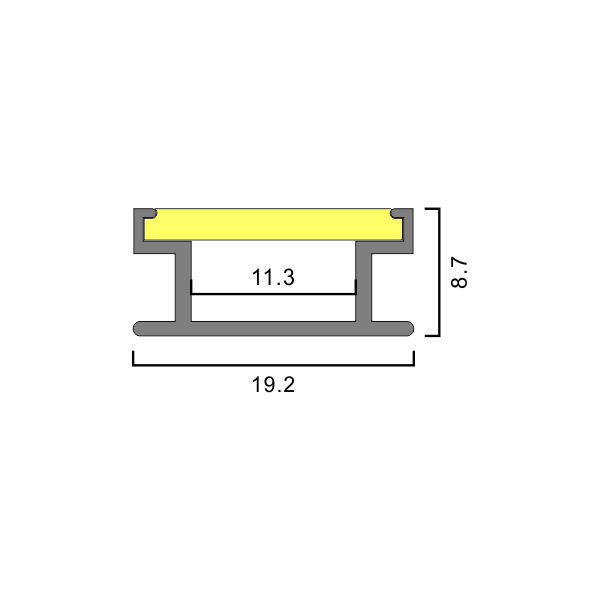 18mm luminous surface Embedded In-ground Light IP65 PC cover thumbnail 2