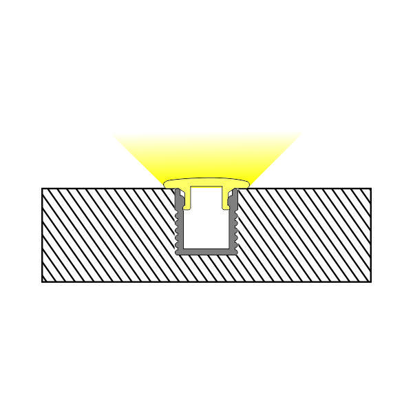 24V,12V,Recessed Cabinet Light, 8×9mm Slot Dimension, PC Diffuser thumbnail 3