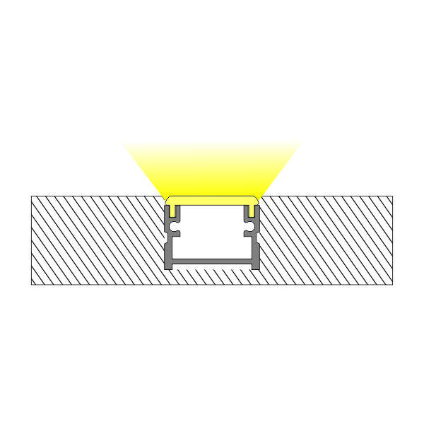 16mm luminous surface Embedded In-ground Light IP65 PC cover  thumbnail 3