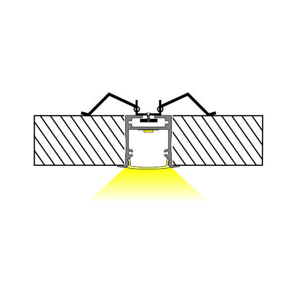 23mm luminous surface Large‑size recessed ceiling light PC cover with flash thumbnail 3