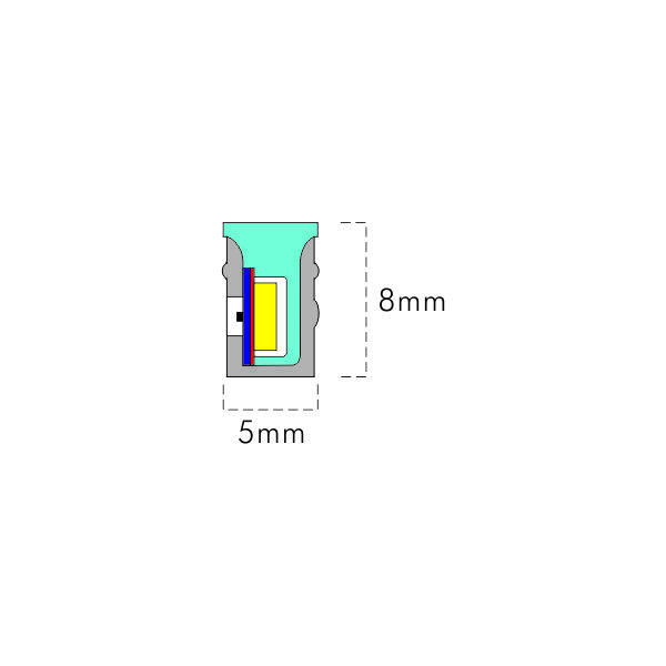 Silicone Extrusion 0508 Side bending led neon 8W Ra＞90 thumbnail 2