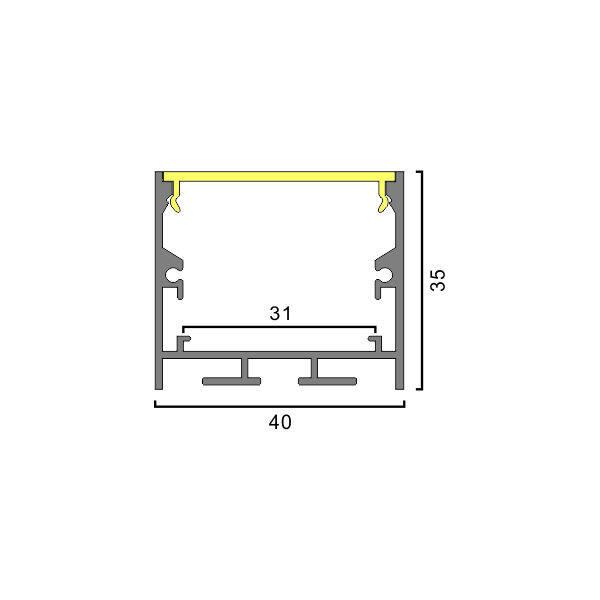 LED Linear Cabinet Light suspension cable mounting recessable PC cover thumbnail 2