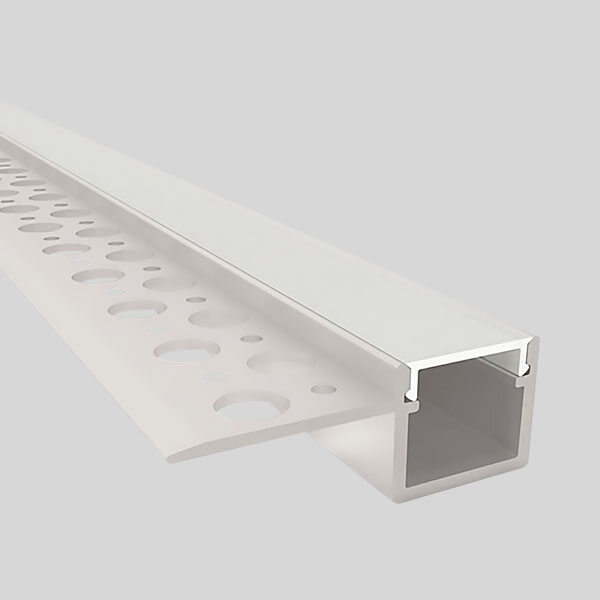 15mm luminous surface Plaster‑in one‑side recessed ceiling light PC cover Honeycomb grille
