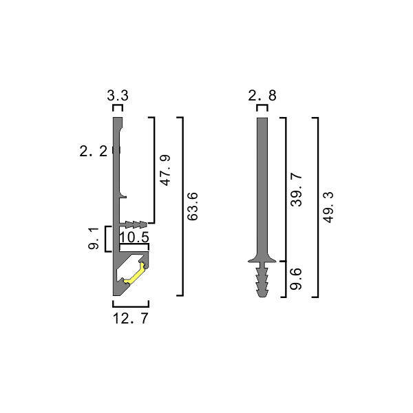 Shoe rack light 45° angled light emission PC cover thumbnail 2